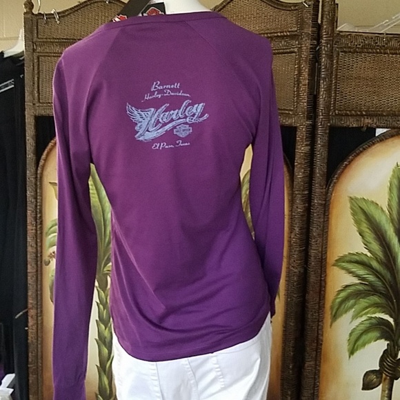 NWT!! Harley Henley keyhole thumb tshirt - Picture 6 of 7